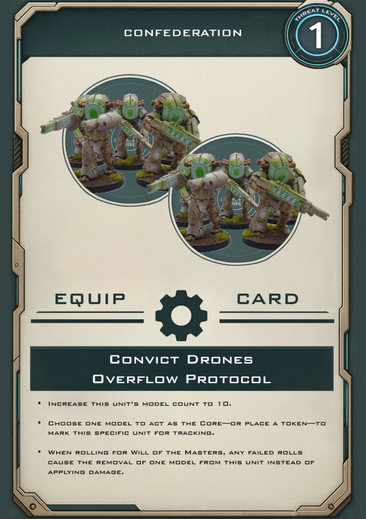 Convict Drones equipment card